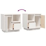 vidaXL Tables de chevet 2 Pièces Blanc 50x34x50 cm Bois de pin massif