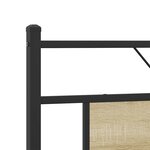 vidaXL Cadre de lit en métal sans matelas chêne sonoma 160x200 cm