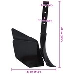vidaXL Accessoire de charrue à timon Noir Métal