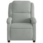 vidaXL Fauteuil inclinable en velours gris clair