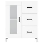 vidaXL Buffet haut Blanc 69 5x34x180 cm Bois d'ingénierie