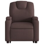 vidaXL Fauteuil inclinable marron foncé tissu