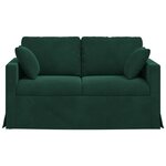 vidaXL Canapé Vert foncé 138 x 78 x 80 cm Velours