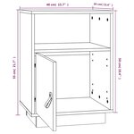 vidaXL Table de chevet Blanc 40x34x55 cm Bois de pin solide