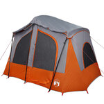 vidaXL Tente de camping de cabine 5 personnes gris imperméable