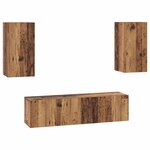 vidaXL Ensemble meuble TV 4 Pièces Bois ancien 60 x 30 x 30 cm