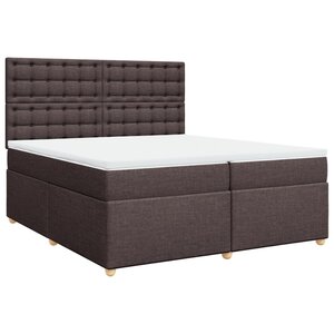 vidaXL Sommier à lattes de lit avec matelas Marron foncé 200x200 cm