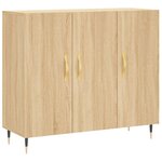 vidaXL Buffet chêne sonoma 90x34x80 cm bois d'ingénierie