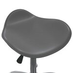 vidaXL Chaise pivotante de salle à manger Gris Similicuir
