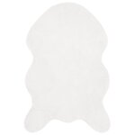 vidaXL Tapis en Fourrure Synthétique de Lapin Olite Blanc 50 x 80 cm