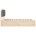 vidaXL Cadre de lit avec tête de lit rembourrée Gris clair