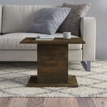 vidaXL Table basse chêne fumé 55 5x55 5x40 cm bois d'ingénierie