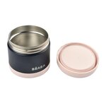 Pot de conservation inox isotherme bleu-rose 500 ml
