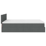 vidaXL Lit ottoman avec matelas gris foncé 140x200 cm tissu