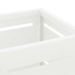 vidaXL Porte-parapluie Blanc 15 5 x 15 5 x 49 cm Métal