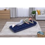 Matelas gonflable camping 1 place -185 x 76 x 22 cm avec pompe à pied intégrée