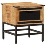 vidaXL Table de chevet 40x40x45 cm bois de manguier massif