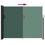 vidaXL Auvent latéral rétractable vert foncé 160x300 cm