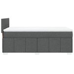 vidaXL Sommier à lattes de lit et matelas Gris foncé 90x190 cm Tissu