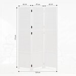 Paravent 3 pans bois blanc