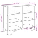 vidaXL Buffet chêne marron 91x35 5x74 5 cm bois d'ingénierie
