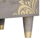 vidaXL Meuble TV Gris 100 x 33 x 46 cm Bois de mangue massif