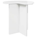 vidaXL Table d'appoint Blanc brillant Ø 39 x 38 cm Bois d'ingénierie