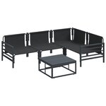 vidaXL Ensemble de canapé de jardin 6 Pièces Anthracite Acier