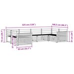 vidaXL Ensemble de canapés d'extérieur 6 pc Naturel