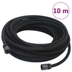 vidaXL Tuyau d'arrosage de jardin noir 0 6" 10 m caoutchouc