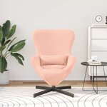 vidaXL Fauteuil œuf Rose 63 x 73 x 90 cm tissu