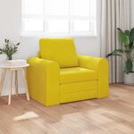vidaXL Canapé-Lit Jaune 98 x 71 x 83 cm Velours