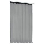 vidaXL Abri de stockage de bois Acier galvanisé 163x83x154 cm Gris