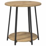 vidaXL Ensemble de tables d'appoint 2 Pièces Chêne artisanal et noir