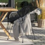 2 fauteuils de jardin noirs TRIESTE