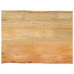 vidaXL Dessus de table 80x60x2 5 cm bord vivant bois massif manguier