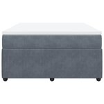 vidaXL Sommier à lattes de lit et matelas Gris foncé 160x200cm Velours