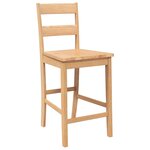 VidaXL Tabourets de bar 2 Pièces naturel bois massif d'hévéa