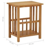 vidaXL Table à revues 45x35x55 cm Bois de chêne solide