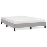 vidaXL Cadre de lit sans matelas gris clair 140x190 cm tissu