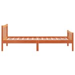 vidaXL Cadre de lit sans matelas cire marron 75x190 cm bois pin massif