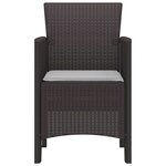 vidaXL Chaise de jardin 4 Pièces Marron 53 x 49 x 85 cm PP