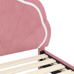 vidaXL Cadre de lit pour enfants avec tête de lit Rose 90 x 200 cm