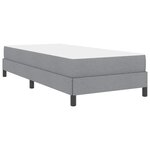 vidaXL Lit à ressorts avec matelas Gris clair 90 x 190 cm tissu