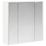 vidaXL Armoire Miroir de Salle de Bain Blanc 63 5 x 16 x 62 5 cm