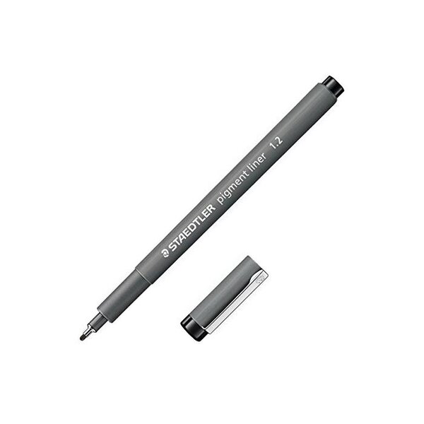 Stylo Feutre à Pigment Pointe Baguée Métal 1 2 Noir STAEDTLER