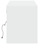 vidaXL Meuble TV mural avec lumières LED blanc 140x31x38 cm