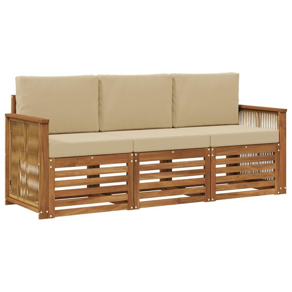 vidaXL Ensembles de canapés 3 pc Bois d'Acacia Massif