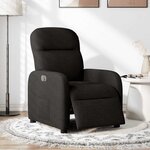 vidaXL Fauteuil inclinable électrique Noir Tissu