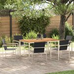 vidaXL Ensemble de salle à manger pour jardin 7 Pièces